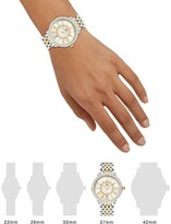 Thumbnail for your product : Michele Serin Mid Two-Tone Diamond Bracelet Watch