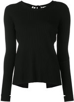 Helmut Lang - thumb holes knitted blouse - women - Polyester/Viscose - M