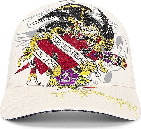 帽子 ed hardy fish rhine stone design cap ed hardy fish rhine stone design cap