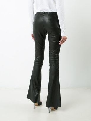 Sylvie Schimmel flared leather trousers