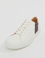 Thumbnail for your product : Pull&Bear White Sneaker With Burgundy Side Stripe