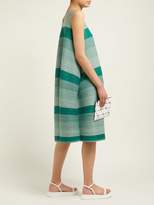 Thumbnail for your product : Pleats Please Issey Miyake Log Faded Stripe Pleated Dress - Womens - Green