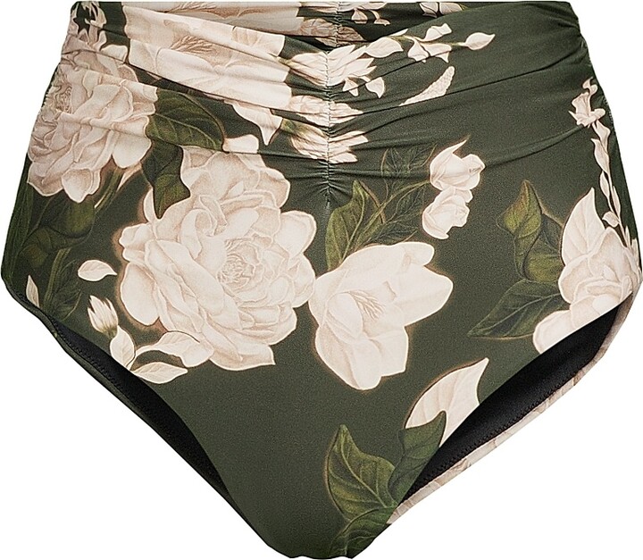 Agua by Agua Bendita Women's Vaiven Gardenia High-Waisted Bikini Bottom - Size Medium