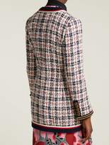 Thumbnail for your product : Gucci Logo Applique Tweed Cardigan - Womens - White Multi