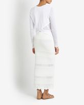 Thumbnail for your product : Torn By Ronny Kobo Pointelle Maxi Skirt: White