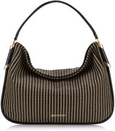 Thumbnail for your product : Jimmy Choo Zoe Black Woven Threaded and Elaphe Shoulder Bag