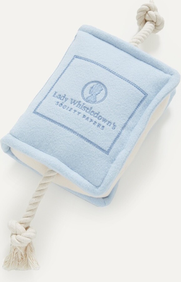 max-bone maxbone Bridgerton X maxbone Society Paper Squeaky Plush Dog Toy, Light Blue