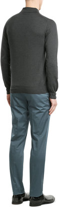 Brioni Cotton Pullover with Buttons