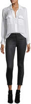 Thumbnail for your product : L'Agence Margot Coated High-Rise Skinny-Leg Ankle Jeans