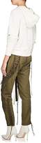 Thumbnail for your product : Saint Laurent Women's Cotton-Linen Twill Lace-Up Pants - Green