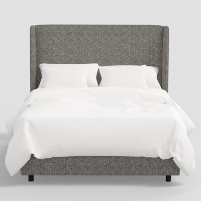 Skyline Furniture Lawrence Wingback Bed In Solitude Pepper