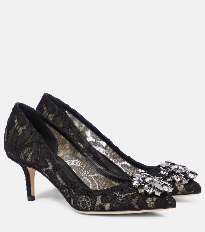 Dolce & Gabbana Bellucci embellished lace pumps ShopStyle