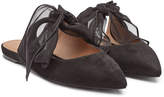 Thumbnail for your product : Tabitha Simmons Suede Aida Slides with Organza Bow