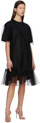 MSGM Black Tulle Overlay Dress