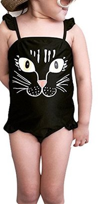 Taiycyxgan Toddler Girls One Piece Swimsuits Cute Cat Bathing Suit Tankini Swimwear 130