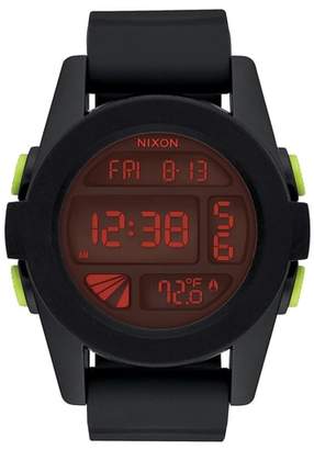 Nixon The Unit Digital Silicone Strap Watch, 44mm