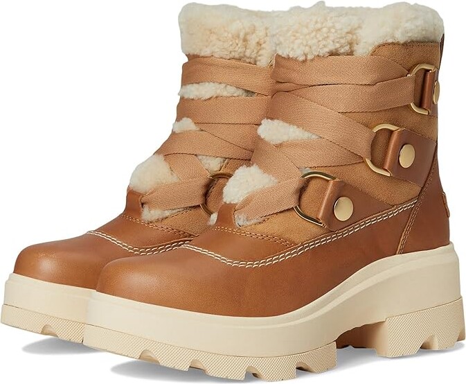SOREL Joan Frwd Cozy Boots Waterproof Women's Cold Weather Boots Tawny Buff/Honey White : 11 B - Medium, Leather/Suede