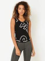 Thumbnail for your product : Ivy Park New Womens Ao Broken Logo Bodysuit In Black Bodysuits Athletics