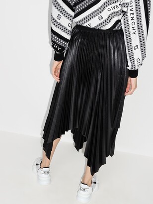 Givenchy Asymmetric Pleated Skirt