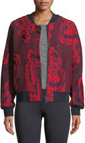 Thumbnail for your product : Tory Sport Soho Floral-Embroidered Mesh Bomber Jacket
