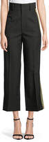 Thumbnail for your product : Helmut Lang Shifted Cropped Side-Stripe Canvas Tux Pants