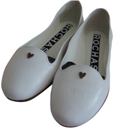 Thumbnail for your product : Rochas White Leather Flats
