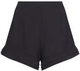 Thumbnail for your product : Quiz Black High Waist Frill Hem Shorts