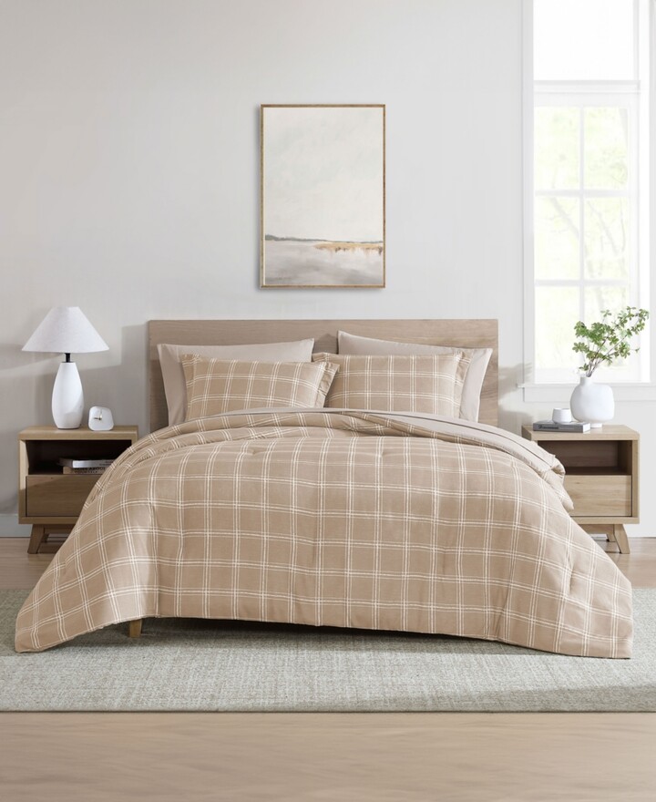 Swift Home Grid Plaid Reversible 7-Pc. Comforter Set King