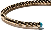 Thumbnail for your product : David Yurman 18kt yellow gold Cable Spira turquoise cuff bracelet