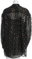 Thumbnail for your product : Lanvin Metallic-Accented Sheer Tunic