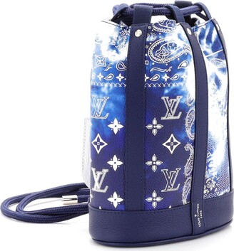 Louis Vuitton Randonnee Backpack Limited Edition Monogram Bandana Leather  PM Blue 20748437
