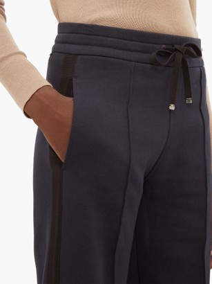 Moncler Side-stripe Cotton-blend Track Pants - Navy