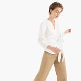 Thumbnail for your product : J.Crew Tall wrap top in stretch cotton poplin