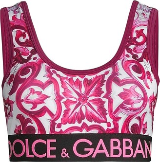 Dolce & Gabbana White Cotton Sport Stretch Bra Underwear • Fashion