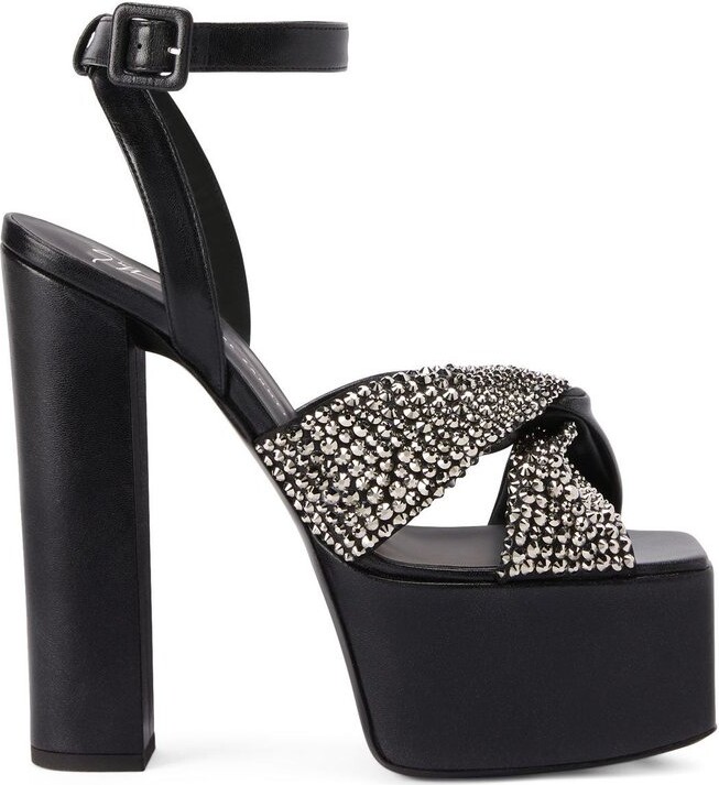 Giuseppe Zanotti Souree Rhinestone Platform Sandals