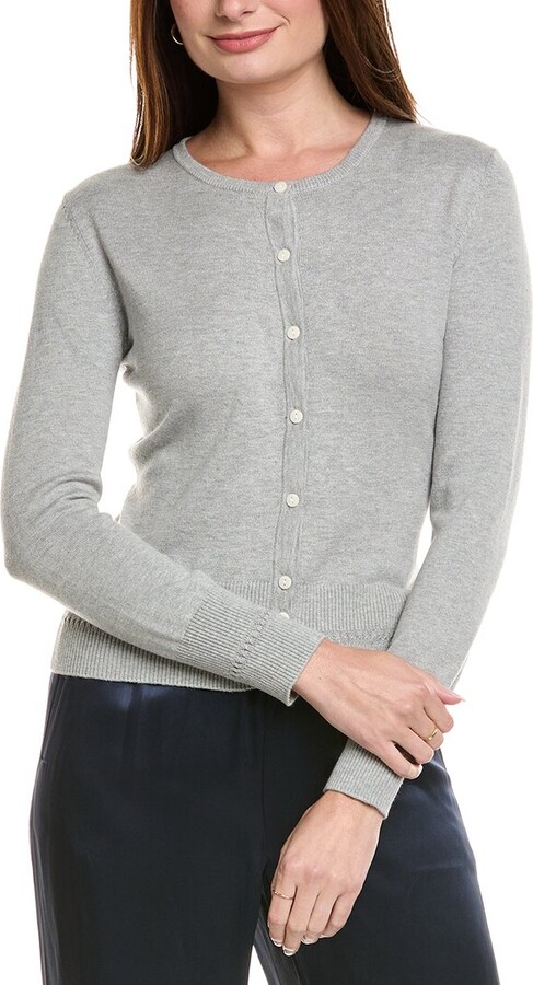 Hannah Rose Classic Button Cashmere-Blend Cardigan