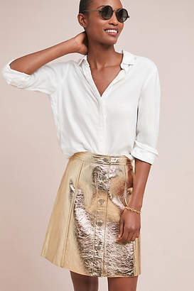 MiH Jeans Golden Leather Skirt