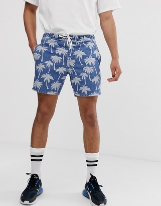 men's denim shorts with elastic waist