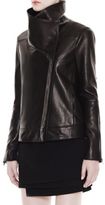 Thumbnail for your product : Helmut Lang Petal Leather High Collar Jacket