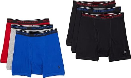 Polo Ralph Lauren 6-Pack Classic Fit Boxer Briefs (Polo Black/Sapphire  Star/Andover Heather/Polo Black/RL2000 Red) Men's Underwear - ShopStyle