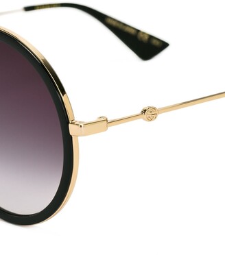 Gucci Eyewear Round Frame Metal Sunglasses