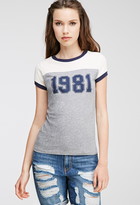 Thumbnail for your product : Forever 21 1981 graphic ringer tee