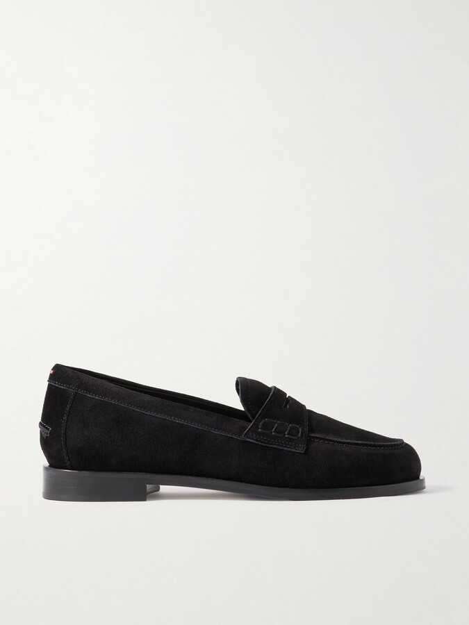 AEYDĒ Oscar Suede Loafers - Black