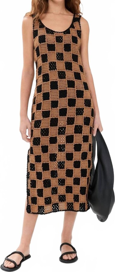 Cleobella Danika Midi Dress In Black/chocolate