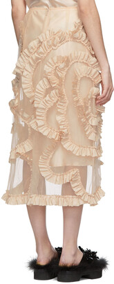 MONCLER GENIUS 4 Moncler Simone Rocha Beige Floral Skirt