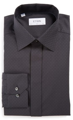 Eton Men's Slim Fit Dot Dress Shirt