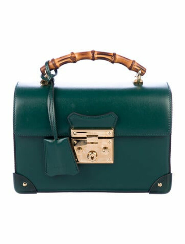 Gucci Padlock Small Bamboo Shoulder Bag Green ShopStyle