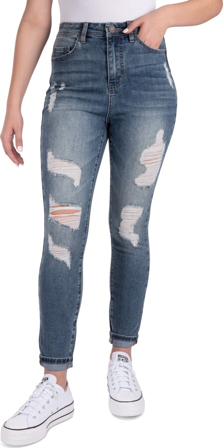 Indigo Rein Juniors' High-Rise Ripped Skinny Jeans - ShopStyle