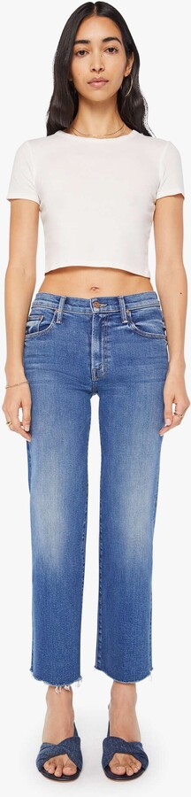 Mother The Mid Rise Rambler Zip Ankle Fray