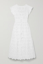 Thumbnail for your product : HONORINE Monet Broderie Anglaise Cotton Midi Dress - White - x small